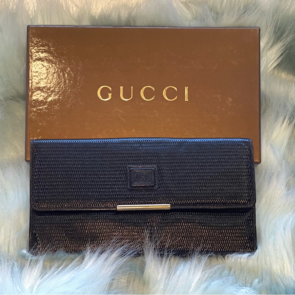 Authentic GUCCI GG Diamanté Wallet With Box - Clean Beautiful
